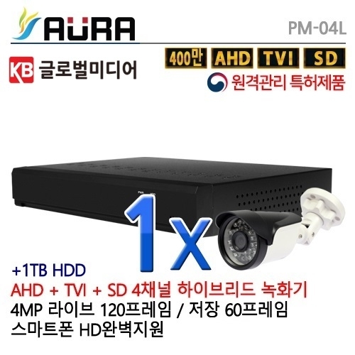 PM-04L 실외적외선 CCTV 1세트 [AHD 2.0지원, 1TB장착] /CCTV 풀패키지