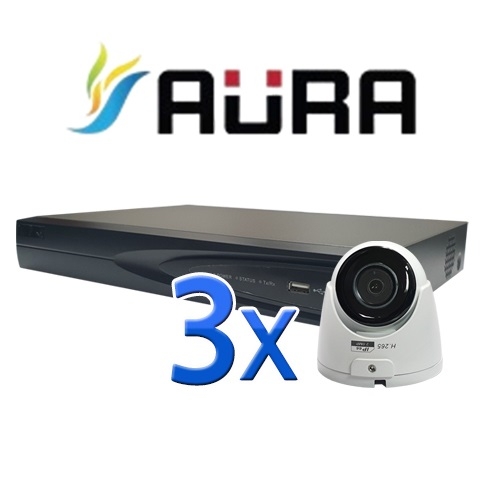 NRA-04S [1TB 포함] / 아우라 IP카메라와 다이렉트IP로 무설정 사용 / POE 4채널 (HD-IP CCTV NVR) 실내 CCTV 3세트