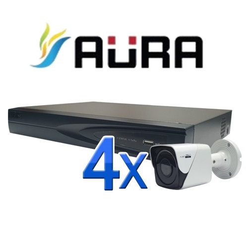 NRA-04S [1TB 포함] / 아우라 IP카메라와 다이렉트IP로 무설정 사용 / POE 4채널 (HD-IP CCTV NVR) 실외 CCTV 4세트