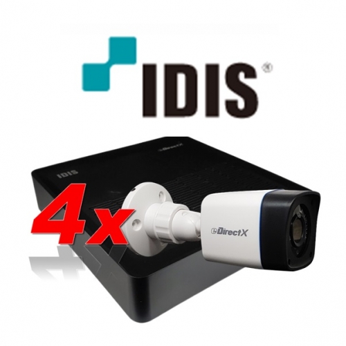 [케이비글로벌미디어] 아이디스 4세트 풀패키지 DXR-1204 CCTV-DX-E1101WRX